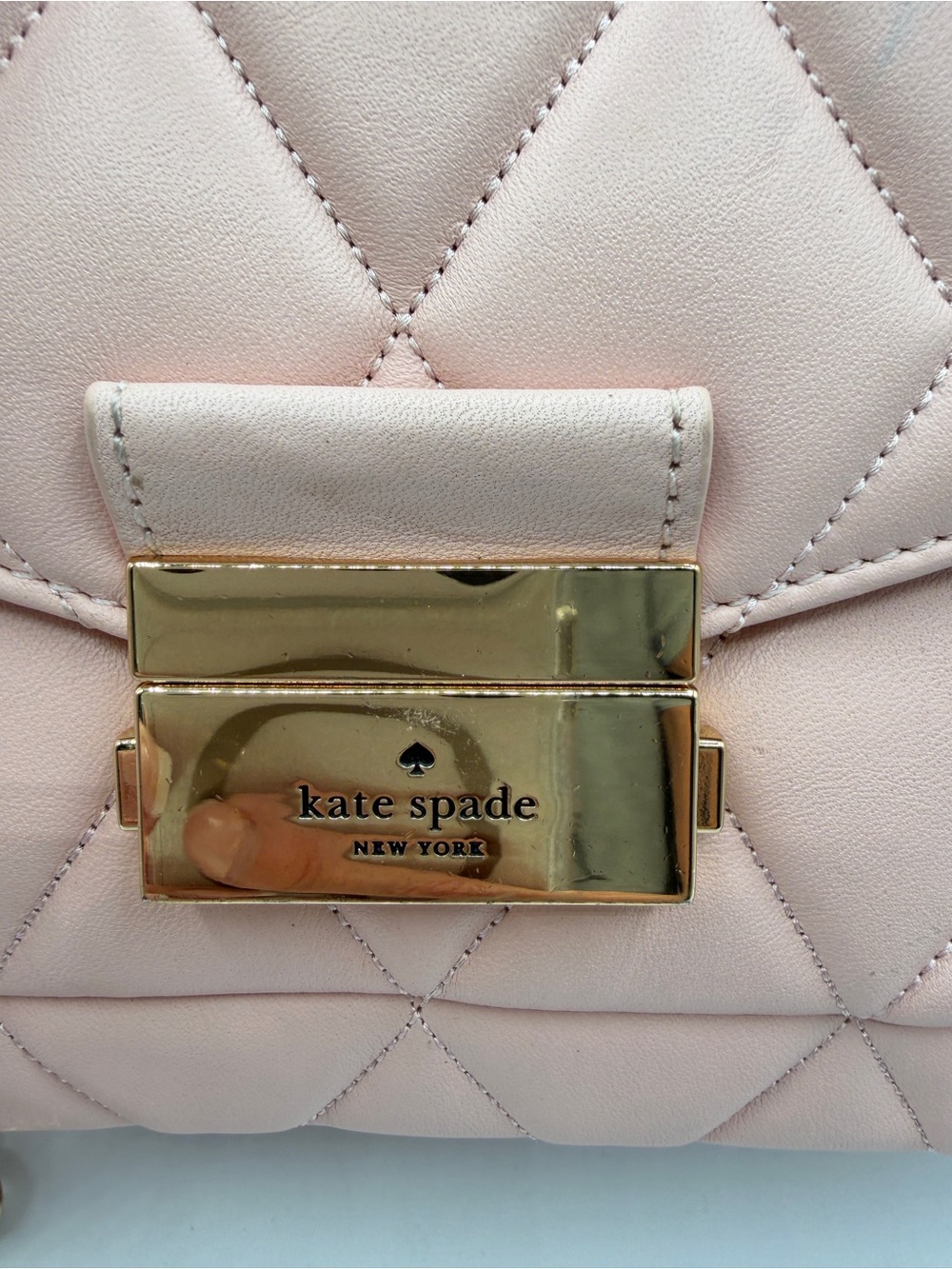 Kate Spade Blush Pink Quilted Chain Crossbody Bag - Picture 2 of 13